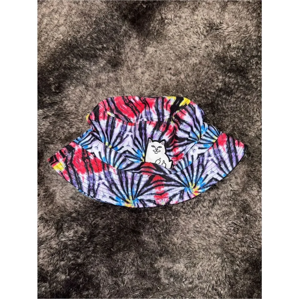 RIPNDIP Sunburst Lord Nermal Cotton Dyed Bucket Hat OS Indie Skater Grunge Beach